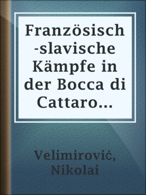 cover image of Französisch-slavische Kämpfe in der Bocca di Cattaro 1806-1814.